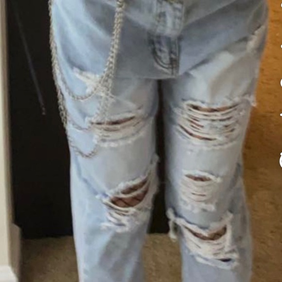 distressed XS blue mom jeans - Picture 4 of 4